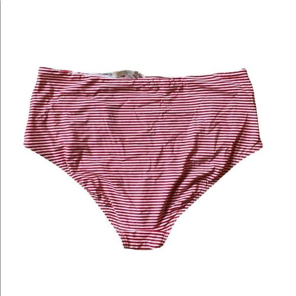 SEA LEVEL Sorrento Stripe High Waist Gathered Side Bikini Bottoms Size 14 - Picture 4 of 8